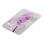 Roze Orchid Elegance Wedding Save the Date Magneet (Linkerzijde)