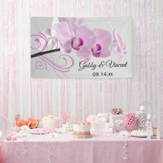Roze Orchid Elegance Wedding Spandoek (Feest)