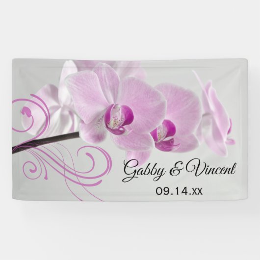 Roze Orchid Elegance Wedding Spandoek (Horizontaal)