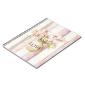 Roze Orchid Flowers Notitieboek (Linkerzijde)