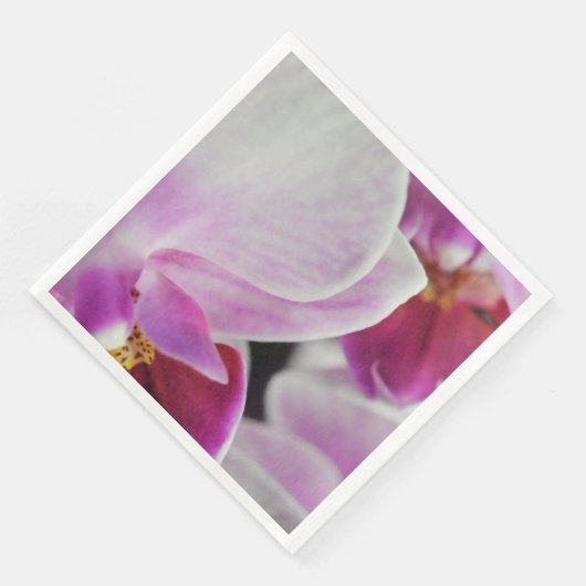Roze Orchid Flowers Servet (Hoek)