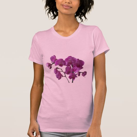 Roze Orchid Flowers T-shirt (Voorkant)