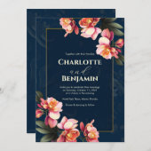 Roze Orchid Flowers | Weddenschap Kaart (Voorkant / Achterkant)