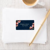 Roze Orchid Flowers | Weddenschap | Return Address Etiket (Insitu)