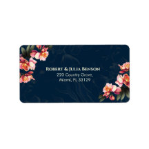Roze Orchid Flowers | Weddenschap | Return Address