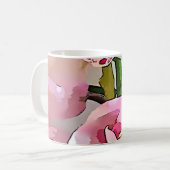 Roze Orchid Koffiemok (Voorkant links)