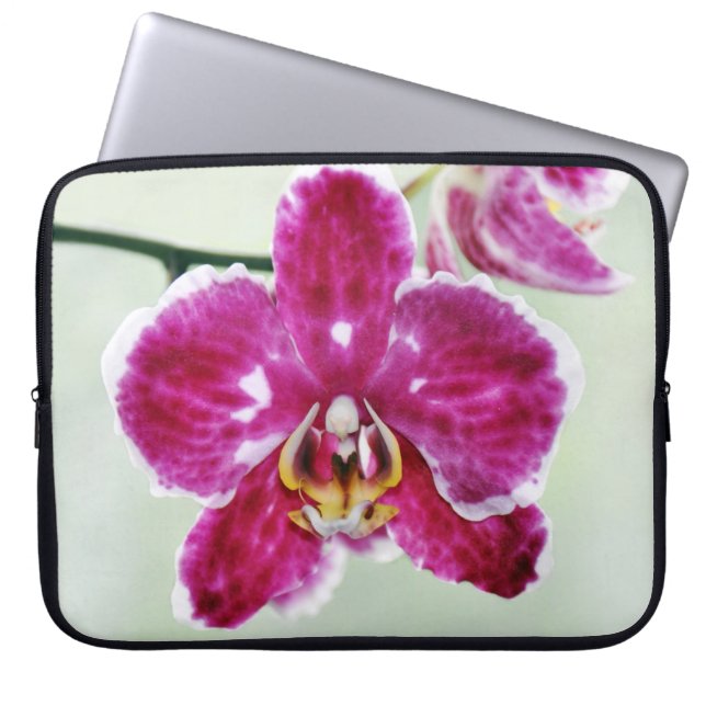 Roze Orchid Laptop Sleeve (Voorkant)