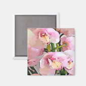 Roze Orchid Magneet (Voorkant / Achterkant)