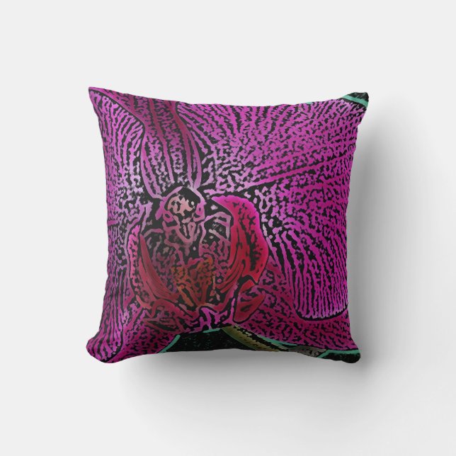 Roze orchid Pillow Kussen (Voorkant)