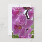 Roze Orchid R.S.V.P. RSVP Kaartje (Achterkant)