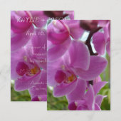 Roze Orchid R.S.V.P. RSVP Kaartje (Voorkant / Achterkant)