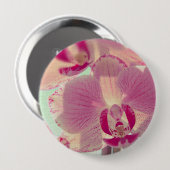 Roze Orchid Ronde Button 4,0 Cm (Voorkant /achterkant)