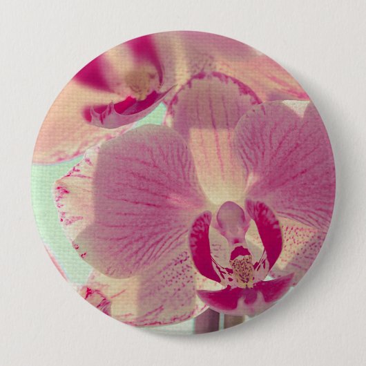 Roze Orchid Ronde Button 4,0 Cm (Voorkant)
