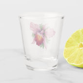 Roze Orchid Shot Glas (Achterkant)