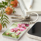 Roze Orchid Sleutelhanger (Voorkant Rechts)