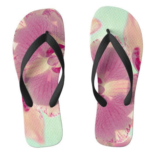 Roze Orchid Teenslippers (Voetbed)