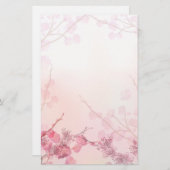 Roze Orchid Wedding Briefpapier (Voorkant / Achterkant)