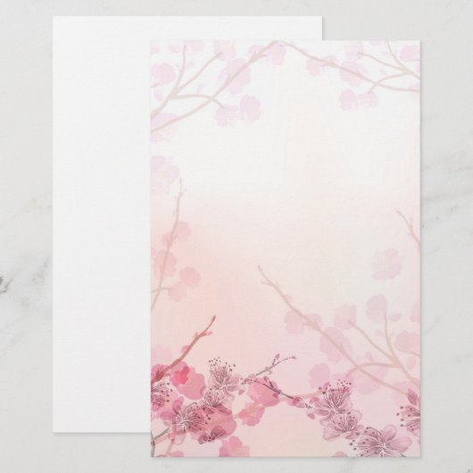 Roze Orchid Wedding Briefpapier (Voorkant / Achterkant)