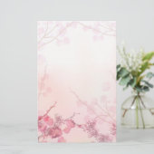 Roze Orchid Wedding Briefpapier (Staand voorkant)
