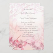 Roze Orchid Wedding Kaart (Voorkant / Achterkant)