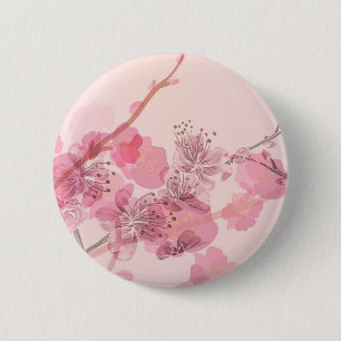 Roze Orchid Wedding Ronde Button 5,7 Cm
