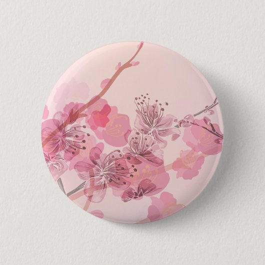 Roze Orchid Wedding Ronde Button 5,7 Cm (Voorkant)