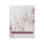 Roze orchid Weekly Personalized Meal Planner Notitieblok (Linkerzijde)