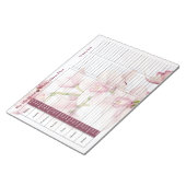 Roze orchid Weekly Personalized Meal Planner Notitieblok (Schuin)
