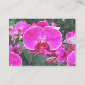 Roze orchidebloem, bloemfotografie visitekaartje (Achterkant)