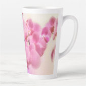Roze orchidebloem latte mok (Rechts)