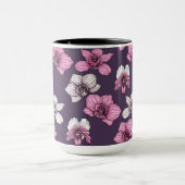 Roze orchidebloemen mok (Midden)