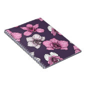 Roze orchidebloemen notitieboek (Rechterzijde)
