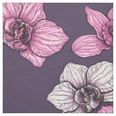 Roze orchidebloemen stof (Swatch)