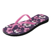Roze orchidebloemen teenslippers (Schuin)