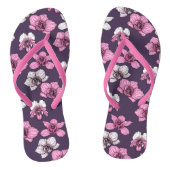 Roze orchidebloemen teenslippers (Voetbed)