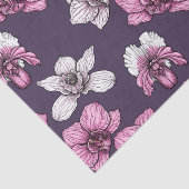 Roze orchidebloemen tissuepapier (Detail)