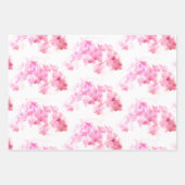 Roze Orchidee Aquarel Bloem Inpakpapier Vel (Voorkant)