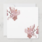 Roze Orchidee begrafenis bedankkaart Kaart (Achterkant)