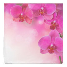 Roze Orchidee Bloeiende Dekbedovertrek Hoesje
