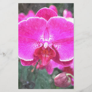 Roze orchidee bloem, bloemfotografie briefpapier