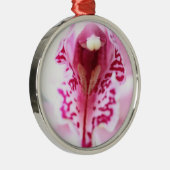 Roze orchidee bloem close-up metalen ornament (Rechts)