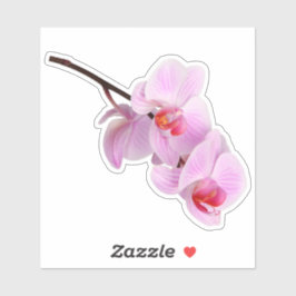 Roze Orchidee Bloem Kiss-cut Sticker
