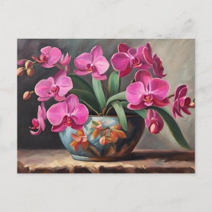 Roze Orchidee Bloem Plant  Briefkaart