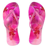 Roze Orchidee Bloem Slippers Teenslippers (Voetbed)