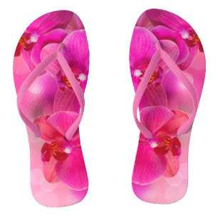 Roze Orchidee Bloem Slippers Teenslippers
