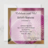 Roze Orchidee Bloem Verjaardag Kaart (Achterkant)