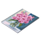 Roze Orchidee Bloemboeket Waterverf Notitieboek (Linkerzijde)
