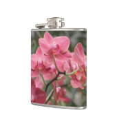 Roze orchidee bloemen heupfles (Links)