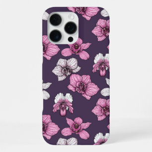 Roze orchidee bloemen iPhone 16 pro max hoesje
