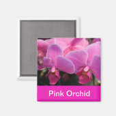 roze orchidee bloemen magneet (Voorkant / Achterkant)
